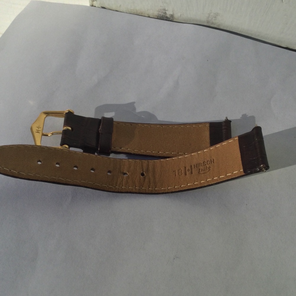 HIRSCH ALL LEATHER 18 mm WATCH BANDS